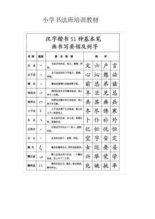 书法培训教材
