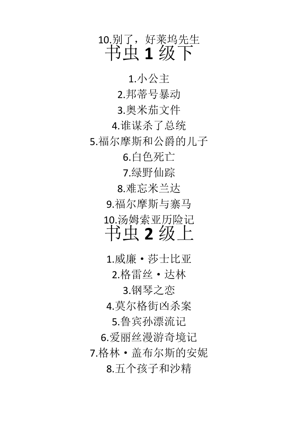 书虫书目清单[入门级6级]_第2页
