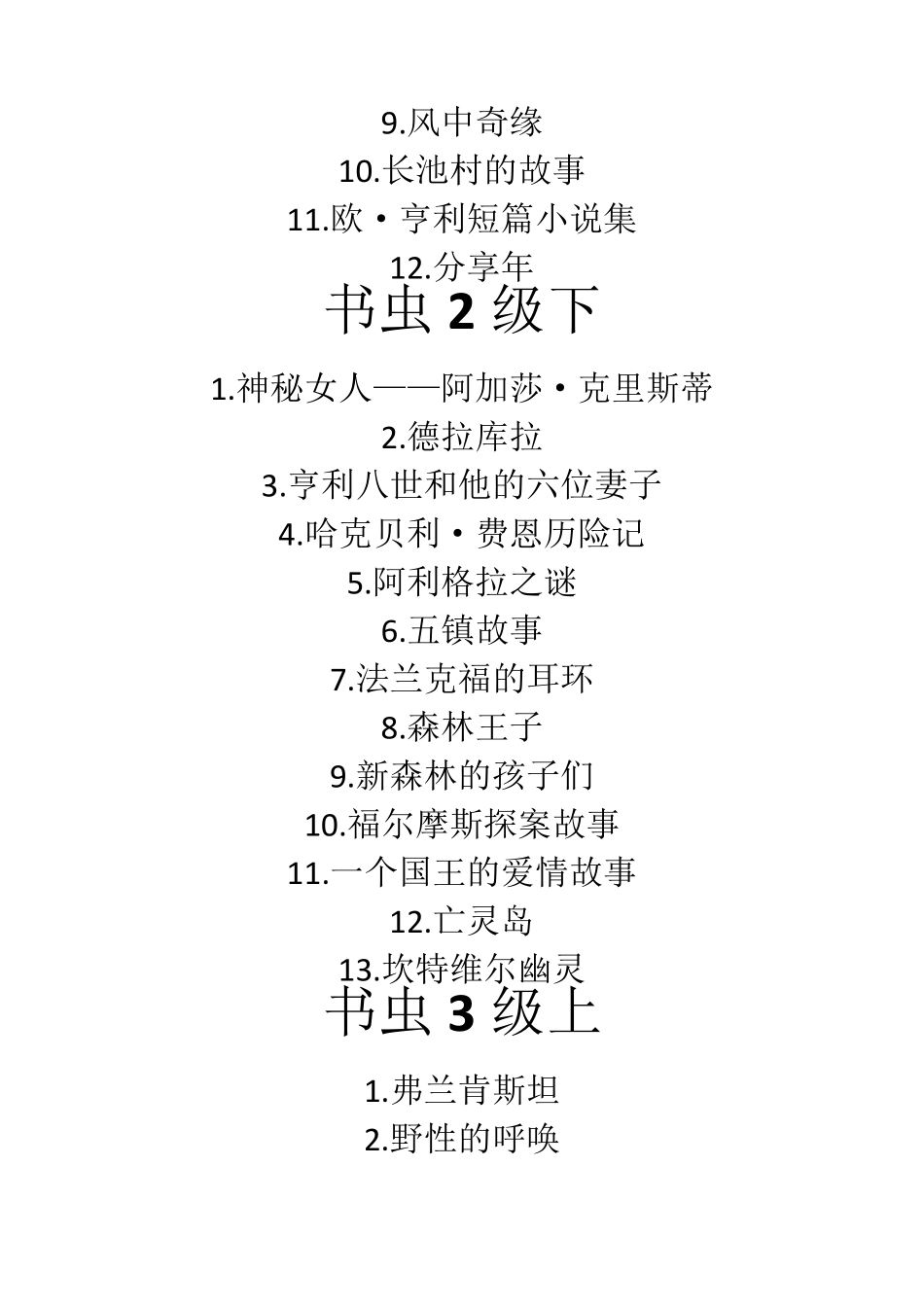 书虫书目清单[入门级6级]_第3页