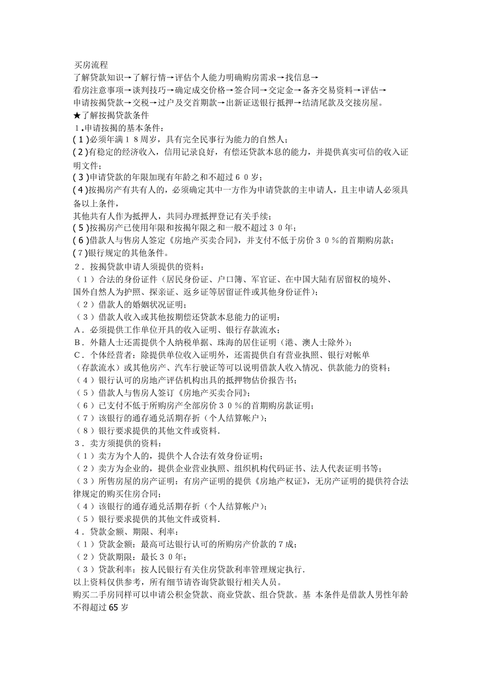 买房流程及买房注意事项_第1页