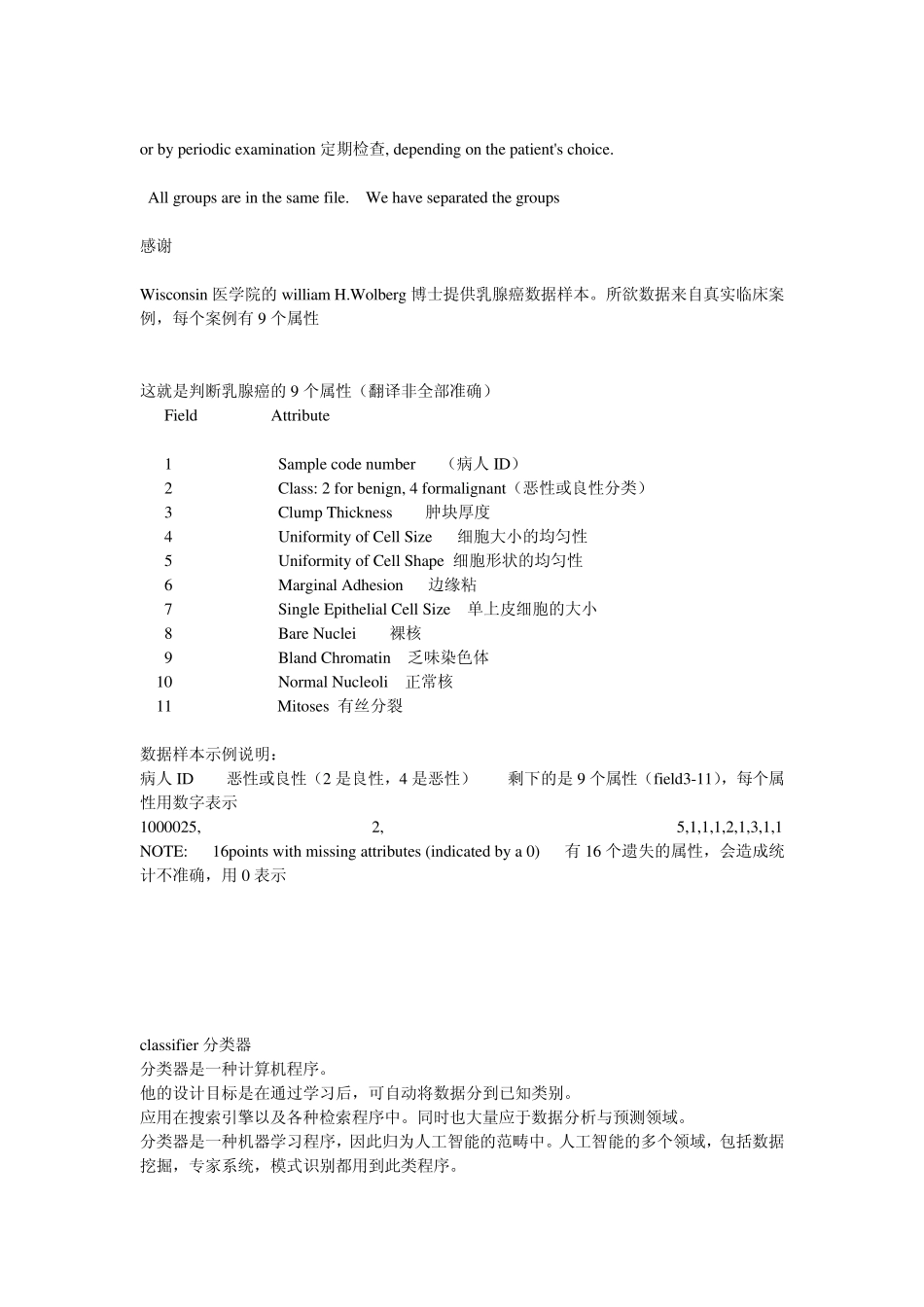 乳腺癌分类器及数据样本验证(Python)_第2页