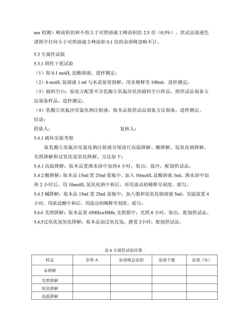 乳酸左氧氟沙星有关物质方法学验证_第3页