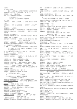 事业单位考试复习资料与总结(精心总结的哦)