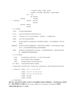 事业单位计算机专业知识点归纳全