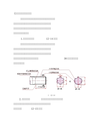 二)花键的规定画法及标注