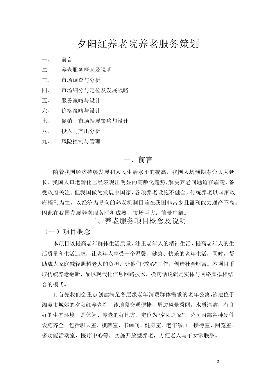 养老服务项目策划_第2页