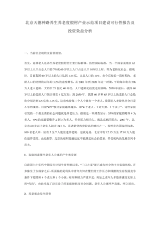 养老院商业计划书模板