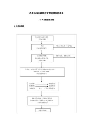 养老院服务流程表