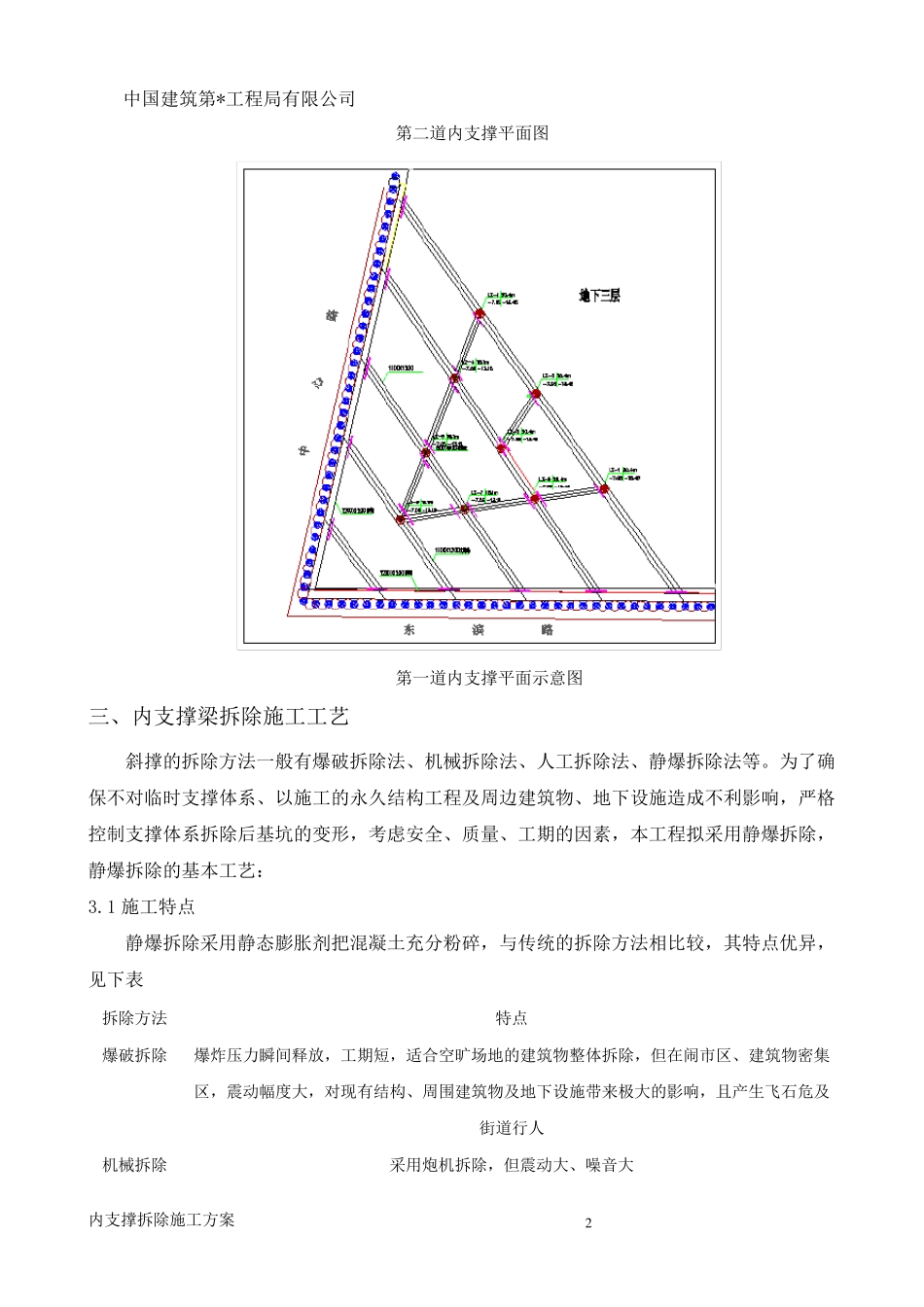 内支撑静爆拆除施工方案_第3页
