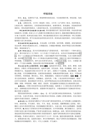 内科学考试重点