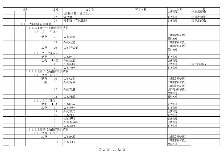 内蒙古自治区基本医疗保险、工伤保险和生育保险药品目录_第2页