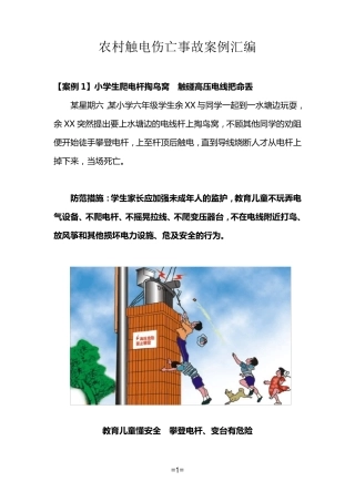 农村触电伤亡事故案例