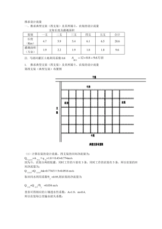农田水利渠道流量设计