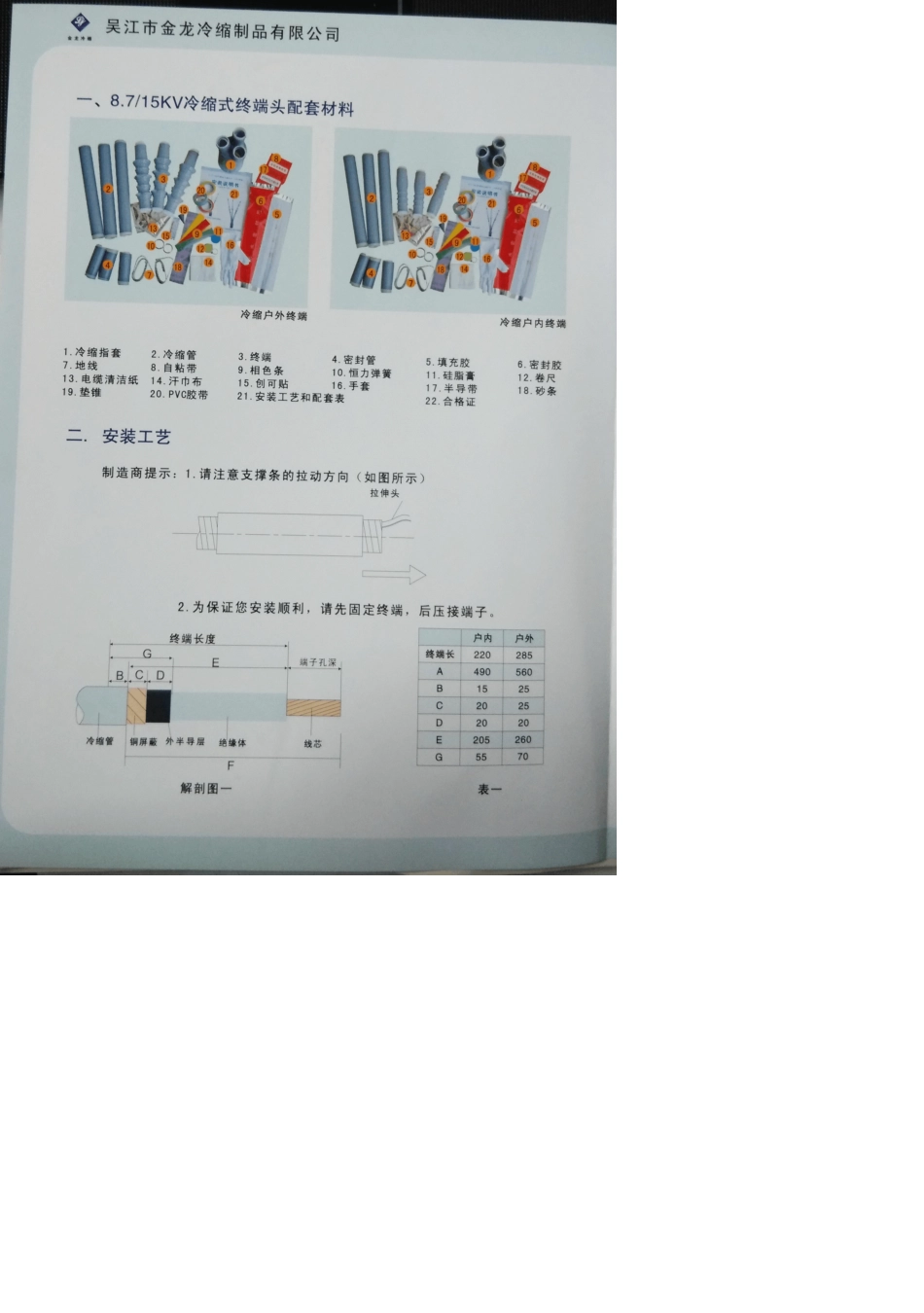 冷缩电缆终端安装说明书_第2页