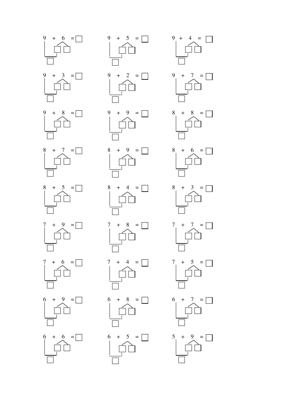 凑十法练习题_第1页