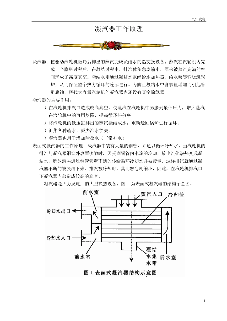 凝汽器的工作原理_第1页
