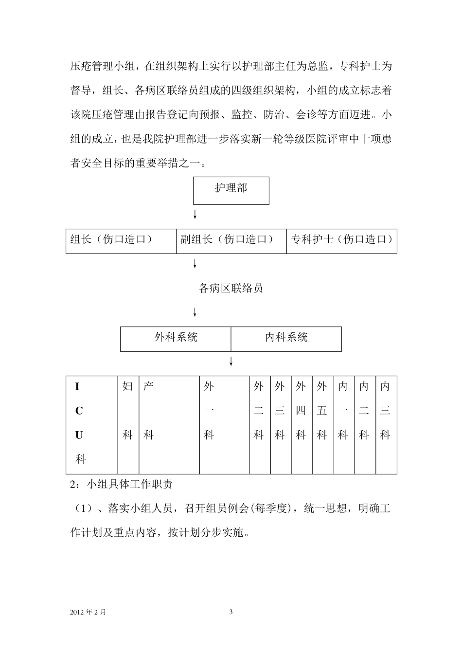 凤阳县医院2012年2月成立全院伤口造口小组计划_第3页
