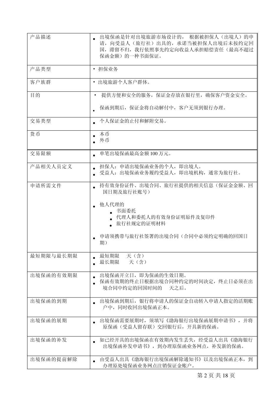 出境保函业务产品计划书081118_第2页