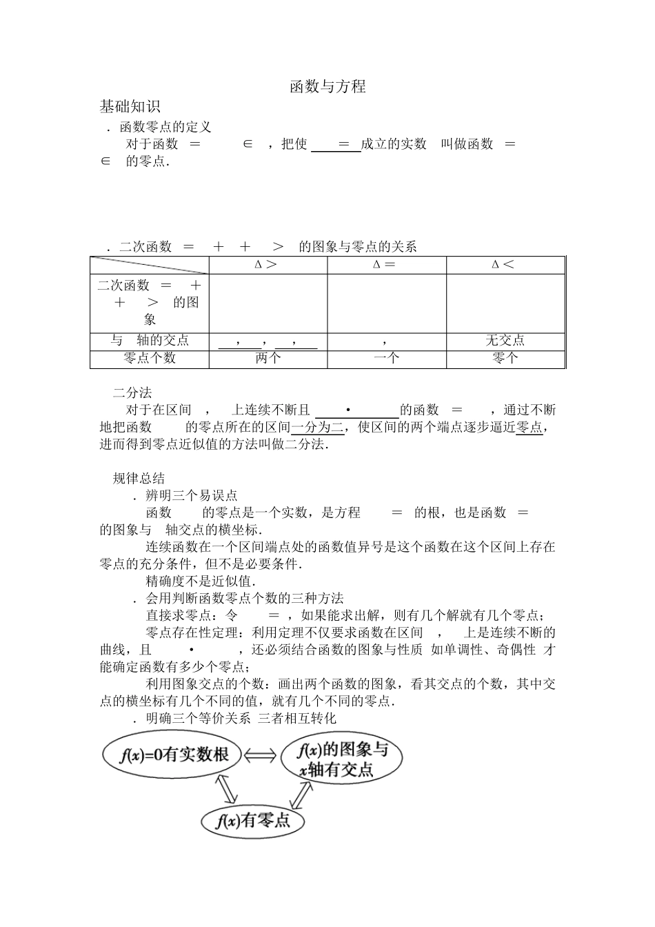 函数与方程(零点问题)_第1页