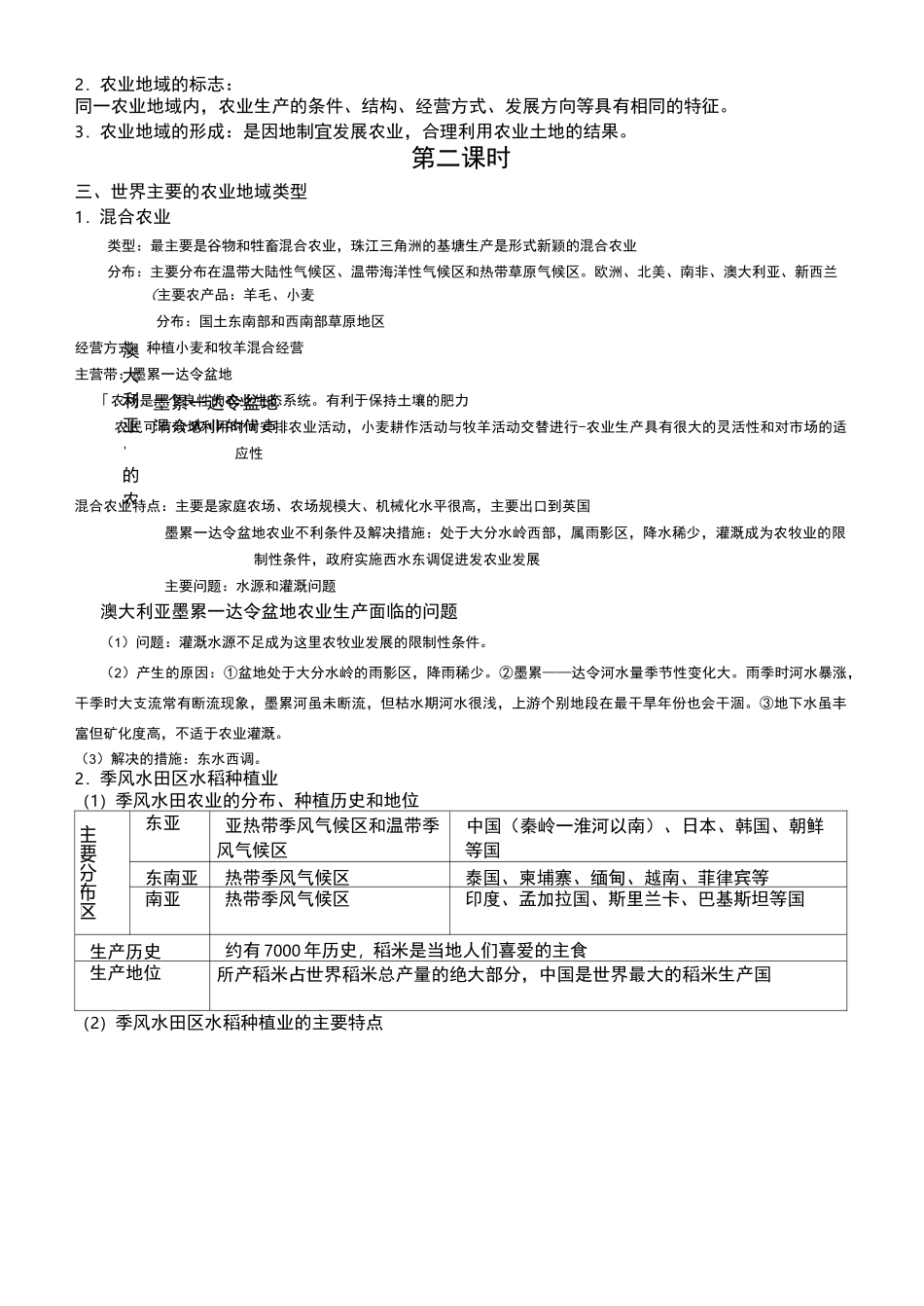 农业地域的形成与发展教案_第3页