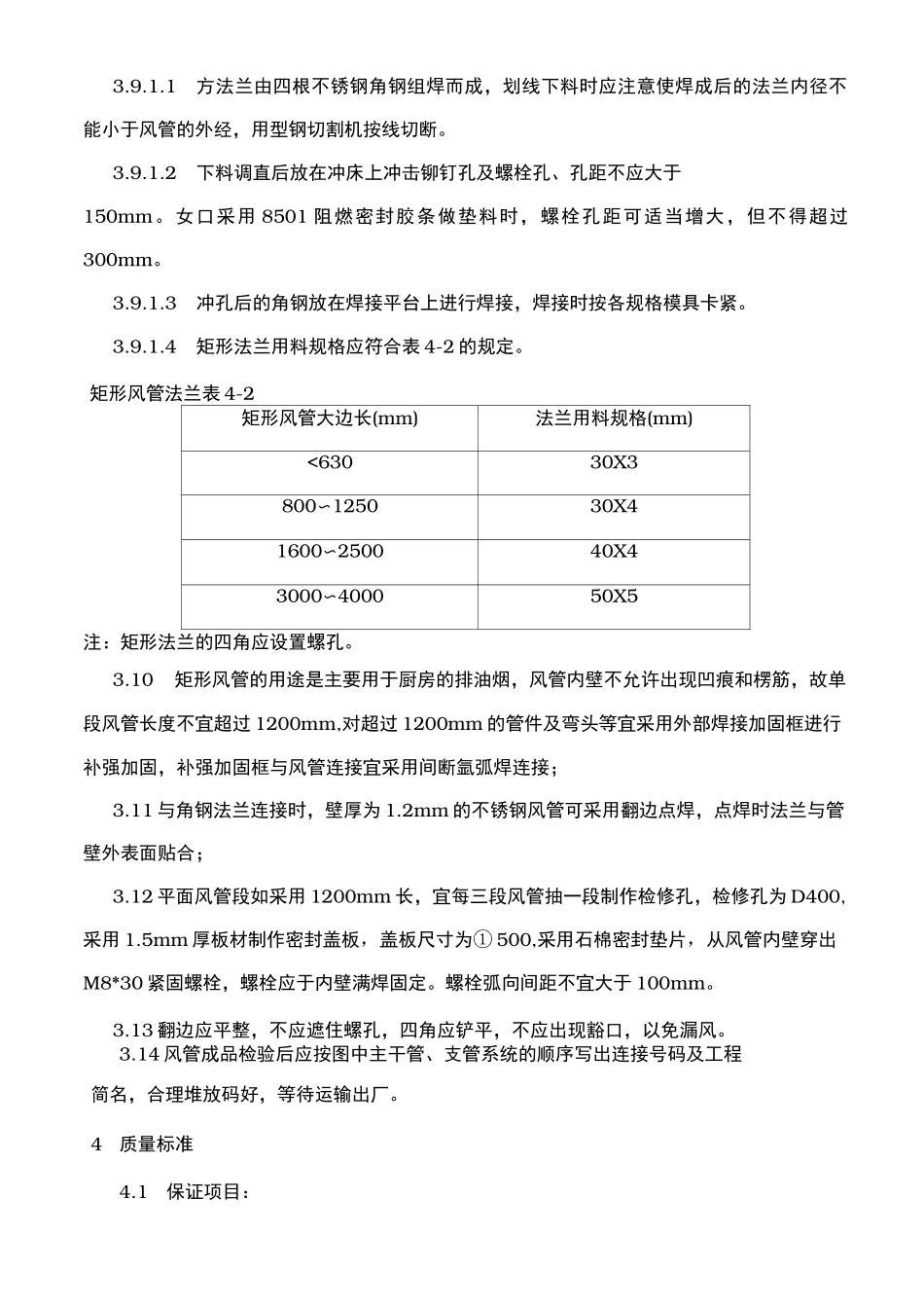 排油烟不锈钢风管制作工艺及安装方案_第3页