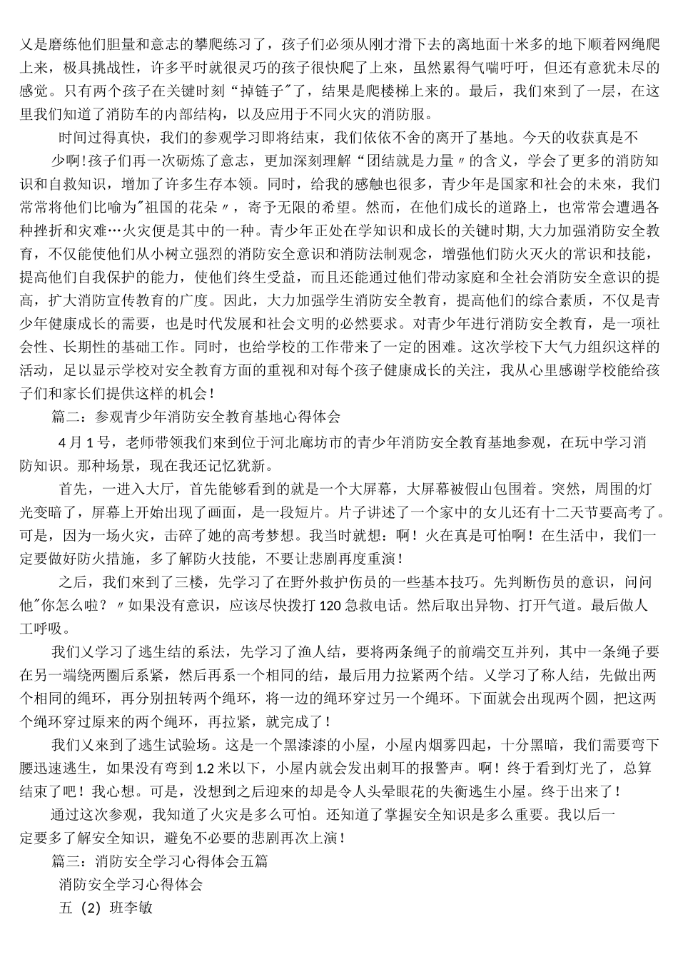 参观消防安全教育基地心得体会_第2页