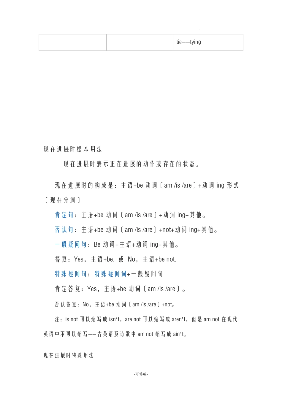 现在分词变化规则_第2页