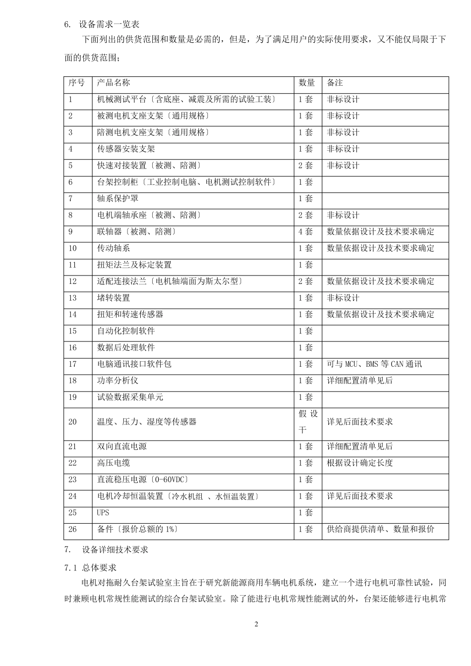 电机耐久对拖台架技术要求---2018_第2页