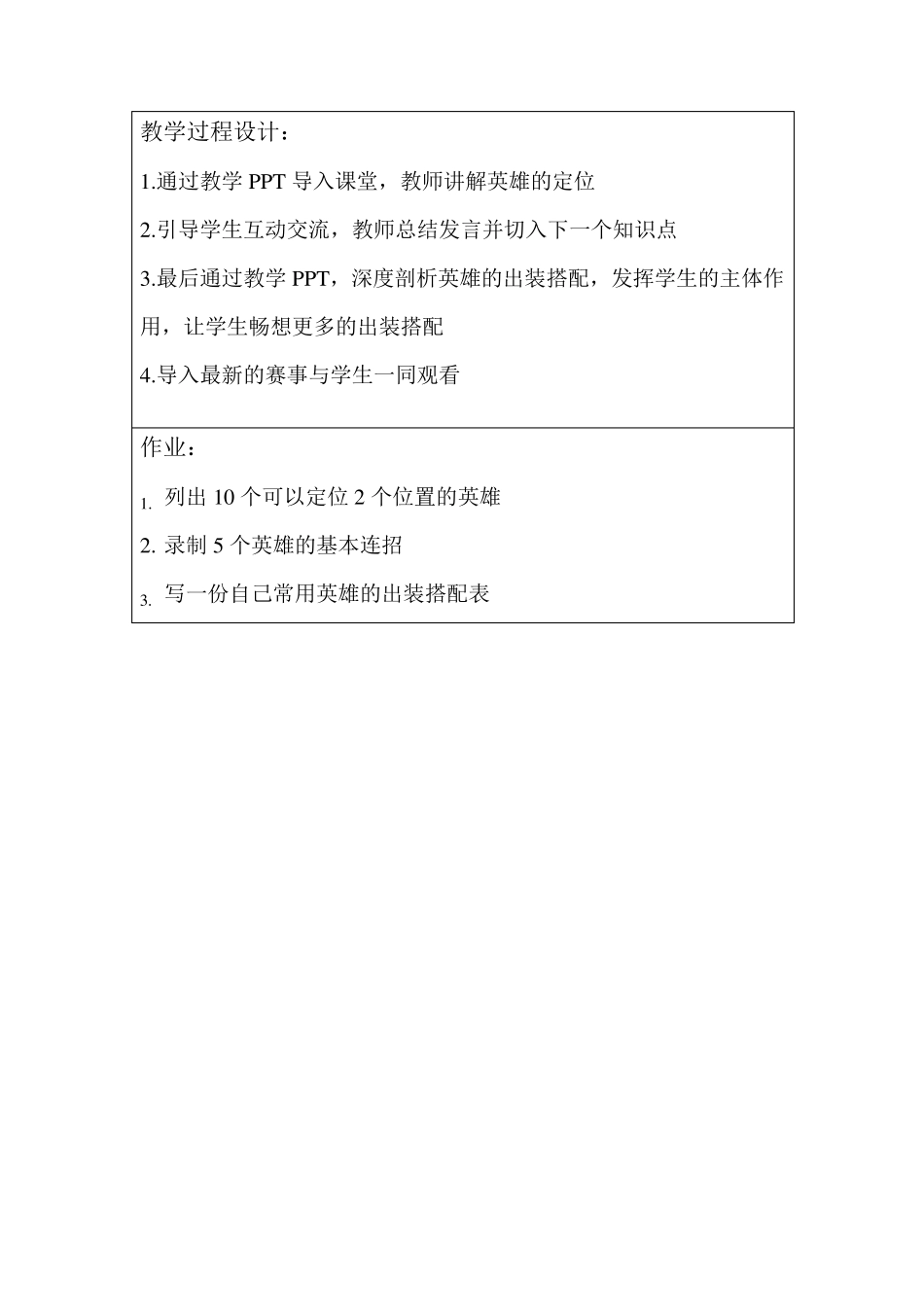 电竞授课教案---电子竞技实训课    (授课教案)_第2页