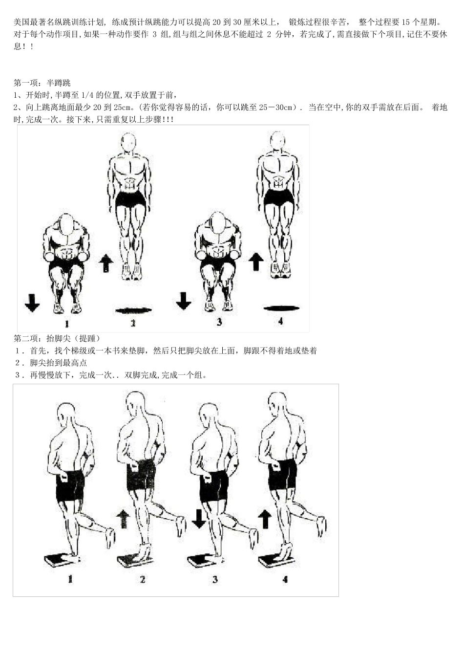 美国著名弹跳力训练(附图,计划表)_第1页