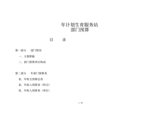 年计划生育服务站