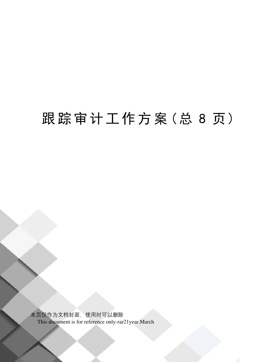 跟踪审计工作方案_第1页