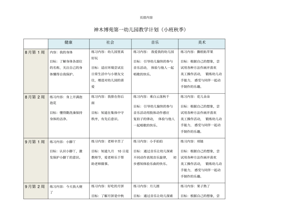 幼儿园五大领域教学计划_第1页