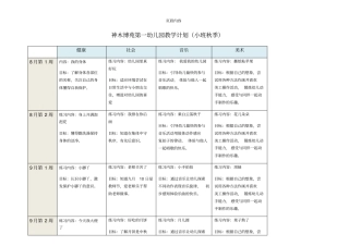 幼儿园五大领域教学计划