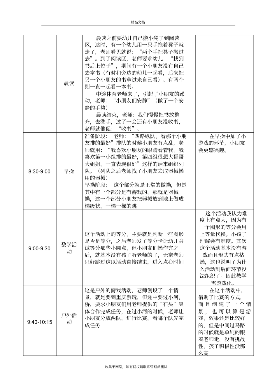 幼儿园半日活动观察记录教学内容_第3页