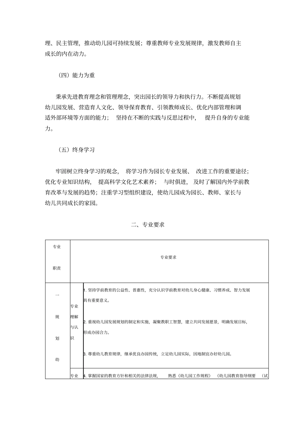 幼儿园园长专业标准_第2页