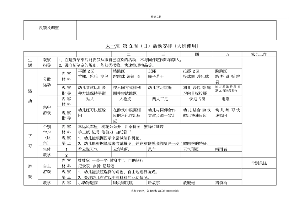幼儿园大班周计划教程文件_第3页