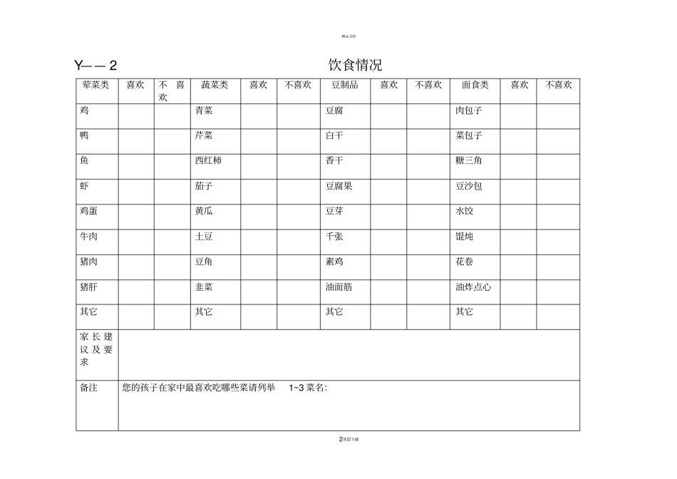 幼儿园实用常用表格_第2页