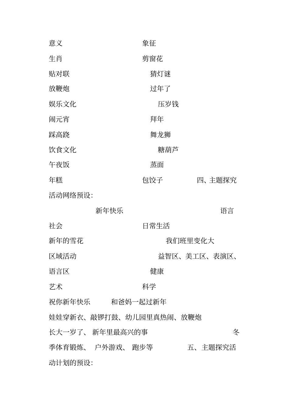 幼儿园小班主题探究活动过年了_第2页