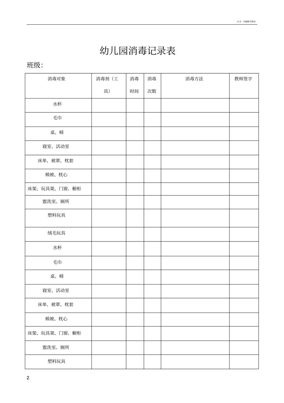 幼儿园消毒方法一览表_第2页