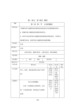 幼儿心理学认知概述
