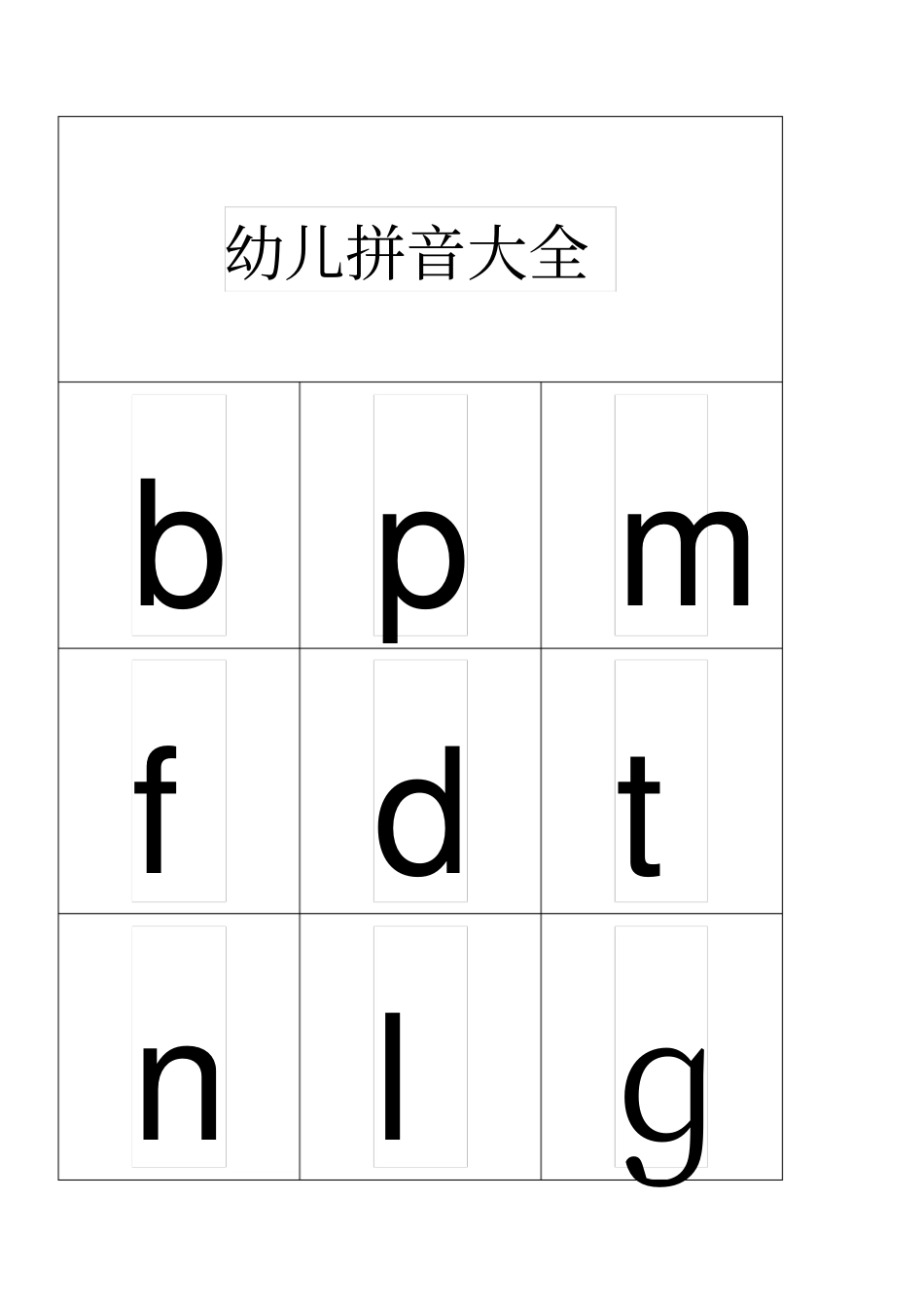 幼儿拼音大全_第1页