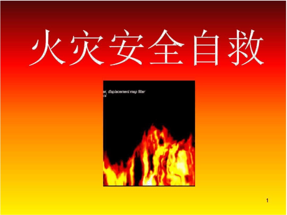 幼儿火灾安全自救ppt课件_第1页