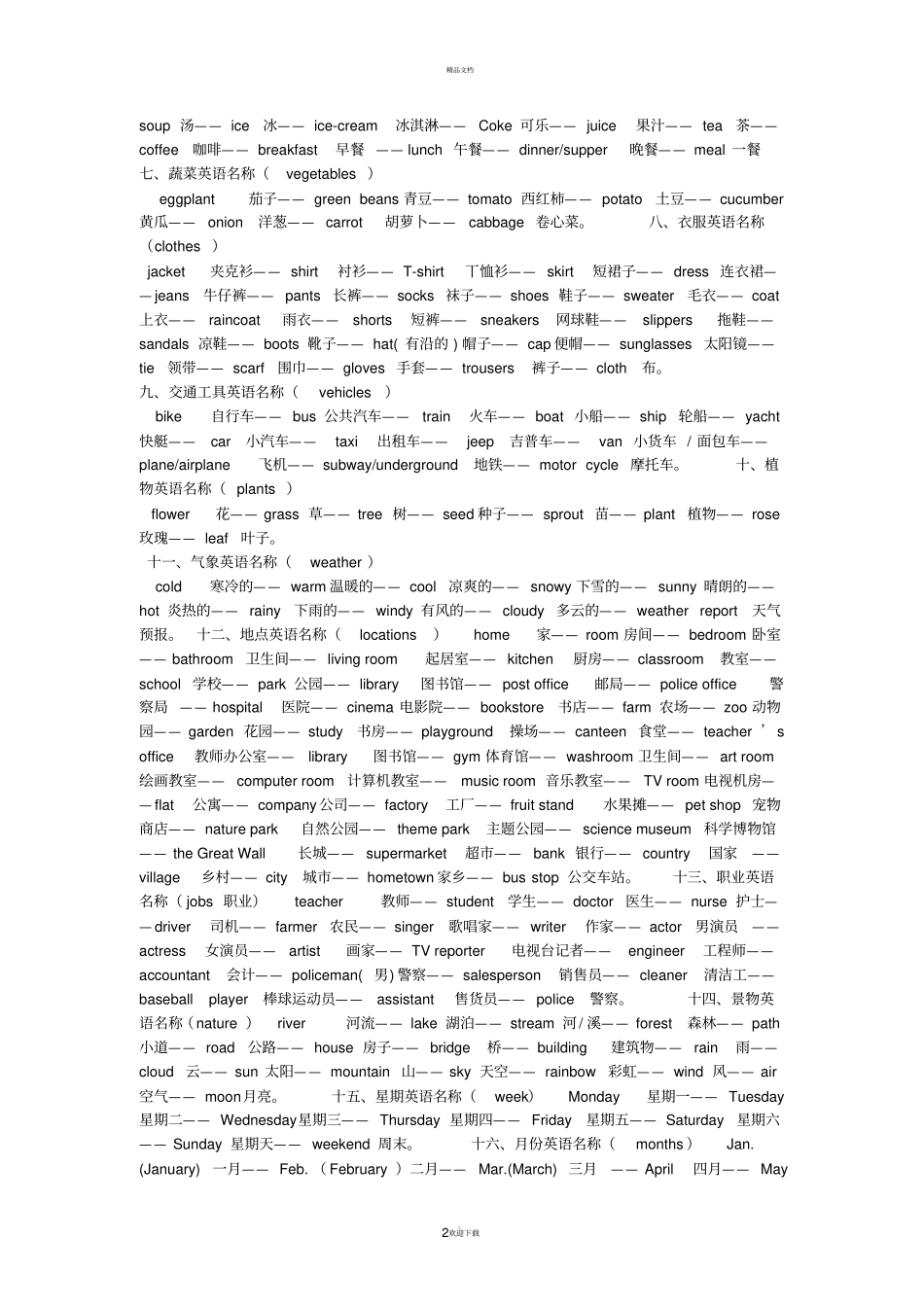 幼儿英语词汇大全51883_第2页