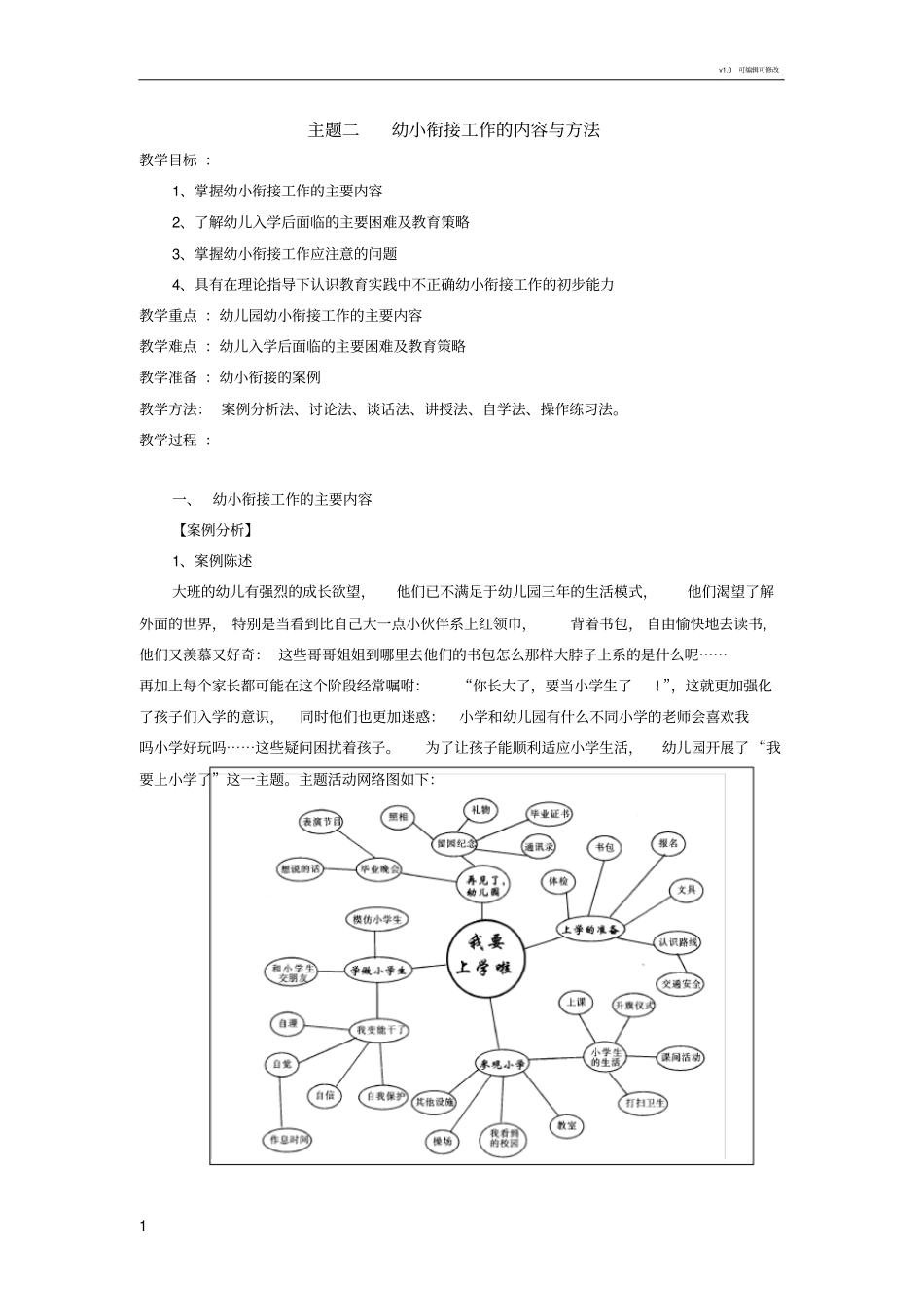 幼小衔接工作的内容和方法_第1页