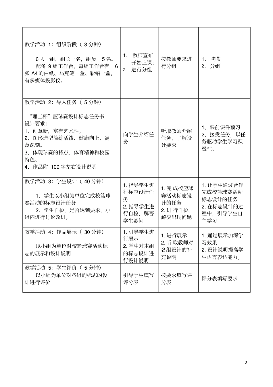 广东创新杯说课大赛公共艺术类一等奖作品：标志设计教学设计_第3页