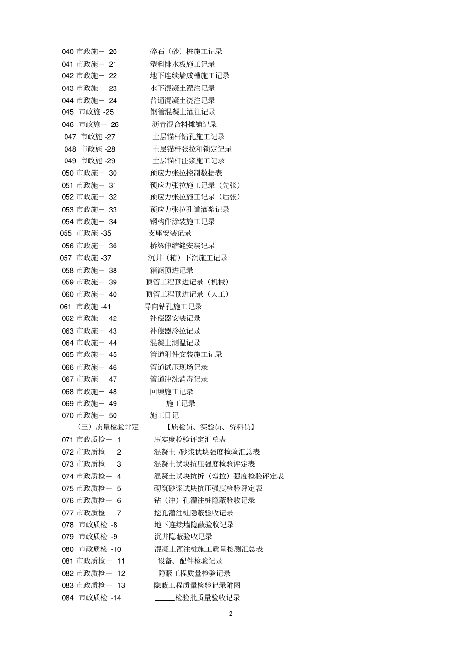 广东政工程资料统表目录_第2页