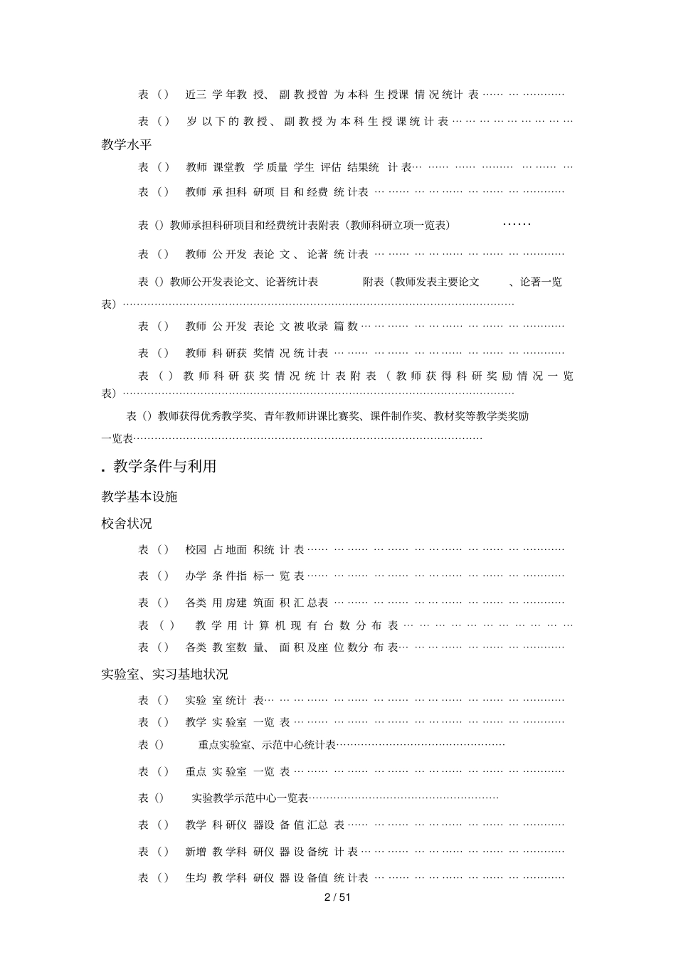 广东教育学院本科教学达标评价各类表格_第2页