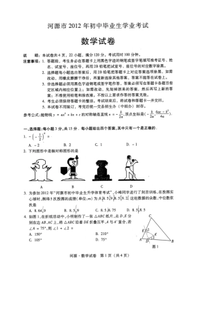 广东河源中考数学扫描版-中考数学试题