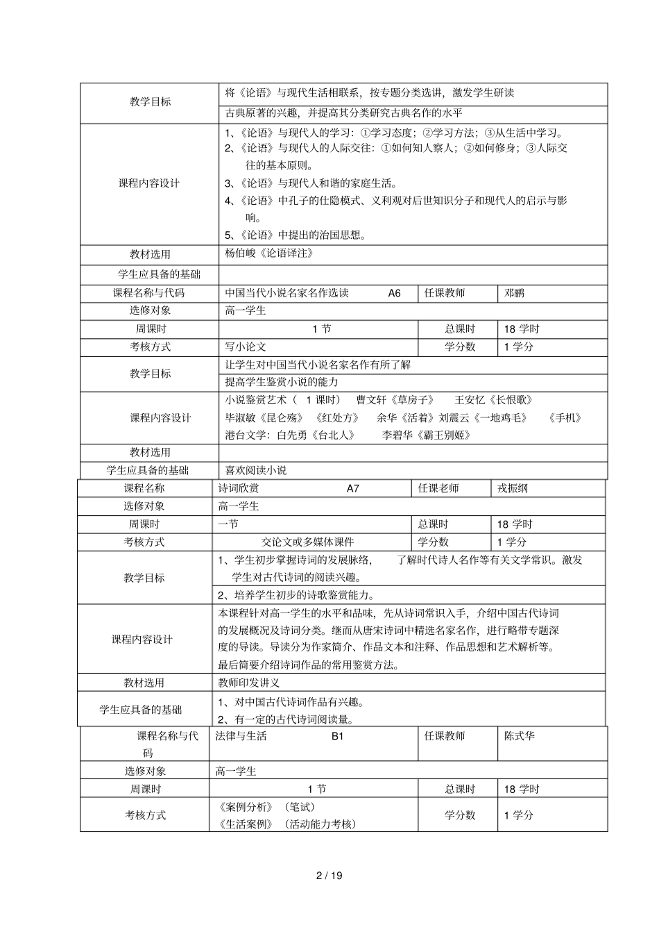 广东试验中学高一校本课程完整计划书_第2页